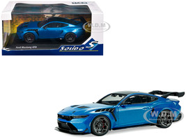 2025 Ford Mustang GTD Indulgent Blue Metallic with Black Top 1/43 Diecast Model Car Solido S4318301