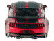 2025 Ford Mustang GTD Chroma Flame Red Metallic with Black Stripes 1/43 Diecast Model Car Solido S4318302
