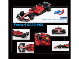 Ferrari SF 23 #55 Carlos Sainz Formula One F1 Monaco GP 2023 1/64 Diecast Model Car BBR BBRFER64023