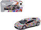 Lamborghini Temerario Keith Haring Livery White with Graphics 1/64 Diecast Model Car Trends Hobby 241082G
