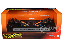 McLaren Formula 1 Team Formula One F1 World Championship 2025 2 Piece Set Diecast Model Cars Hot Wheels JMM91