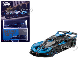 Bugatti Bolide Presentation Blue and Carbon Fiber Limited Edition 1/64 Diecast Model Car Mini GT MGT01063