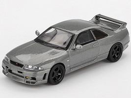 Nissan Skyline GT R NISMO BCNR33 CRS Version RHD Right Hand Drive Dark Metal Gray Metallic Limited Edition 1/64 Diecast Model Car Mini GT MGT01128