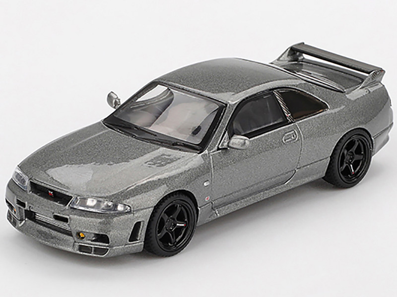 Nissan Skyline GT R NISMO BCNR33 CRS Version RHD Right Hand Drive Dark Metal Gray Metallic Limited Edition 1/64 Diecast Model Car Mini GT MGT01128