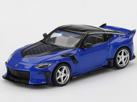 Nissan Z VeilSide FFZ400 Seiran Blue Metallic with Black Top Limited Edition 1/64 Diecast Model Car Mini GT MGT01167