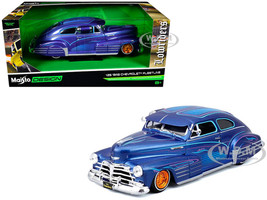 1948 Chevrolet Fleetline Lowrider Blue Metallic with Graphics Maisto Design Series 1/25 Diecast Model Car Maisto 32553BL
