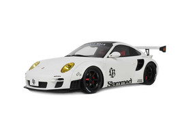 2024 Porsche 911 Turbo LB Works White with Black Top 1/18 Model Car GT Spirit GT958