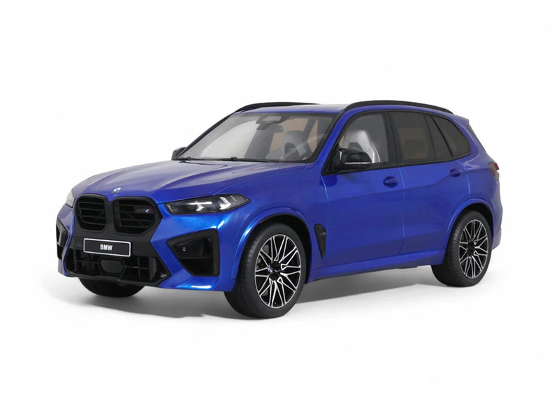 2023 BMW X5 M Competition Blue Metallic with Black Top 1/18 Model Car GT Spirit GT967