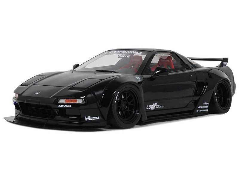 2020 Honda NSX NA1 LB Works Black with Red Interior Limited Edition to 2000 pieces Worldwide 1/18 Model Car Otto Mobile OT1211