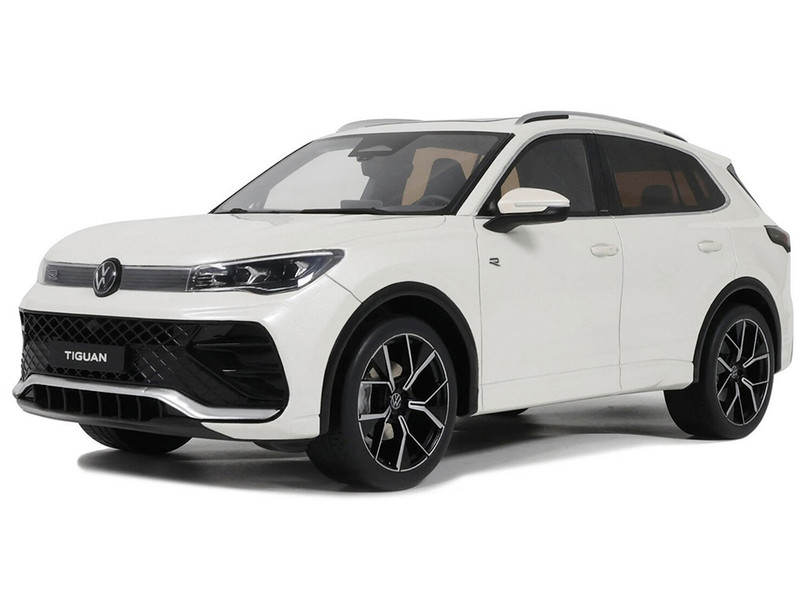 2024 Volkswagen Tiguan E Tsi R Line Oryx White Pearl Limited Edition to 999 pieces Worldwide 1/18 Model Car Otto Mobile OT1219