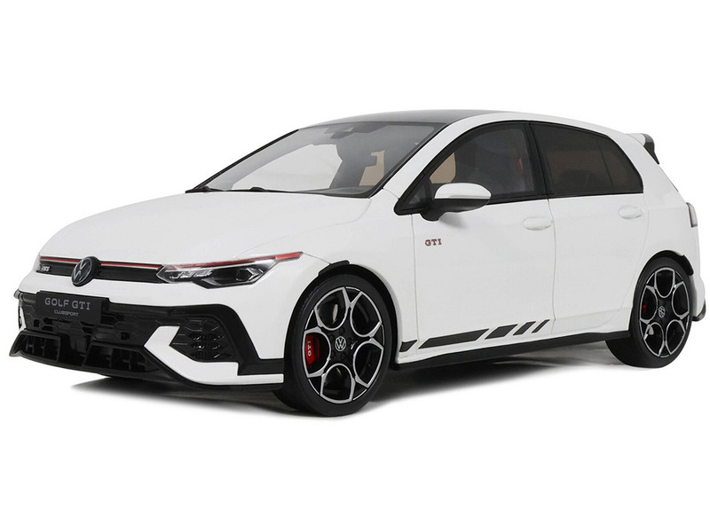 2024 Volkswagen Golf Mk.8 GTi Clubsport Pure White Limited Edition to 999 pieces Worldwide 1/18 Model Car Otto Mobile OT1221