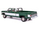 1973 GMC Sierra Grande 3500 Crew Cab Dually Pickup Truck Green and White 1/64 Diecast Model Car IXO Models IA64006