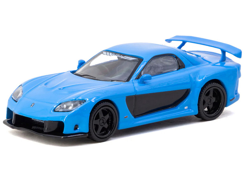 Mazda RX 7 VeilSide Fortune7 RHD Right Hand Drive Blue Global64 Series 1/64 Diecast Model Car Tarmac Works T64G-075-BL