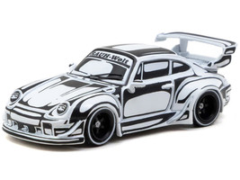 RWB 993 Designed by Joshua Vides Black and White Hobby64 Series 1/64 Diecast Model Car Tarmac Works T64-TL017-JV