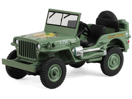1942 Willy s MB Jeep Olive Green America 250 Edition Anniversary Collection Series 18 1/64 Diecast Model Car Greenlight 28180C