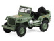 1942 Willy s MB Jeep Olive Green America 250 Edition Anniversary Collection Series 18 1/64 Diecast Model Car Greenlight 28180C