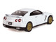 2007 Nissan GT R R35 Pearl White with Gold Wheels Tokyo Torque Series 10 1/64 Diecast Model Car Greenlight 235110D
