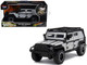 Tej s Jeep Wrangler Custom Silver Metallic with Black Top and Roof Rack Furious 7 2015 Movie 25 Years of Fast & Furious Series 1/32 Diecast Model Car Jada 34444-25TH Tej s Jeep Wrangler Custom Silver Metallic with Black Top and Roof Rack Furious 7 2015 Movie 25 Years of Fast & Furious Series 1/32 Diecast Model Car Jada 34444-25TH
