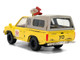 Pizza Planet Truck Yellow Weathered with Beige Camper Toy Story 1995 Movie Hollywood Rides Series 1/32 Diecast Model Car Jada JA36301