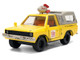 Pizza Planet Truck Yellow Weathered with Beige Camper Toy Story 1995 Movie Hollywood Rides Series 1/32 Diecast Model Car Jada JA36301