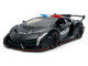 Lamborghini Veneno Police Matt Black Hyper Spec Series 1/24 Diecast Model Car Jada 37756 Lamborghini Veneno Police Matt Black Hyper Spec Series 1/24 Diecast Model Car Jada 37756