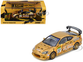 Honda Integra Type R DC5 RHD Right Hand Drive #97 Top Secret Thailand Gold Metallic with Graphics Honda Fest Thailand 2025 1/64 Diecast Model Car Inno Models IN64-DC5TST-HFTH25