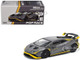 Lamborghini Huracan STO Matt Gray Metallic with Yellow Accents 1/64 Diecast Model Car Pop Race PR640242 Lamborghini Huracan STO Matt Gray Metallic with Yellow Accents 1/64 Diecast Model Car Pop Race PR640242