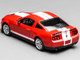 2007 Ford Mustang Shelby GT500 Torch Red with White Stripes 1/64 Diecast Model Car  MotorHelix Greenlight GL-1251005A