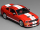 2007 Ford Mustang Shelby GT500 Torch Red with White Stripes 1/64 Diecast Model Car  MotorHelix Greenlight GL-1251005A