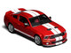 2007 Ford Mustang Shelby GT500 Torch Red with White Stripes 1/64 Diecast Model Car MotorHelix Greenlight GL-1251005A 2007 Ford Mustang Shelby GT500 Torch Red with White Stripes 1/64 Diecast Model Car MotorHelix Greenlight GL-1251005A