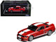 2007 Ford Mustang Shelby GT500 Torch Red with White Stripes 1/64 Diecast Model Car MotorHelix Greenlight GL-1251005A 2007 Ford Mustang Shelby GT500 Torch Red with White Stripes 1/64 Diecast Model Car MotorHelix Greenlight GL-1251005A