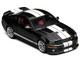 2007 Ford Mustang Shelby GT500 Ebony Black with White Stripes 1/64 Diecast Model Car MotorHelix & Greenlight GL-1251005B 2007 Ford Mustang Shelby GT500 Ebony Black with White Stripes 1/64 Diecast Model Car MotorHelix & Greenlight GL-1251005B