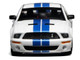 2007 Ford Mustang Shelby GT500 Performance White with Blue Stripes 1/64 Diecast Model Car MotorHelix Greenlight GL-1251005C 2007 Ford Mustang Shelby GT500 Performance White with Blue Stripes 1/64 Diecast Model Car MotorHelix Greenlight GL-1251005C