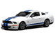 2007 Ford Mustang Shelby GT500 Performance White with Blue Stripes 1/64 Diecast Model Car MotorHelix Greenlight GL-1251005C 2007 Ford Mustang Shelby GT500 Performance White with Blue Stripes 1/64 Diecast Model Car MotorHelix Greenlight GL-1251005C