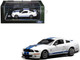 2007 Ford Mustang Shelby GT500 Performance White with Blue Stripes 1/64 Diecast Model Car MotorHelix Greenlight GL-1251005C 2007 Ford Mustang Shelby GT500 Performance White with Blue Stripes 1/64 Diecast Model Car MotorHelix Greenlight GL-1251005C