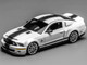 2007 Ford Mustang Shelby GT500 Super Snake Performance White with Matt Black Stripes 1/64 Diecast Model Car MotorHelix & Greenlight GL-1251006A