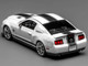 2007 Ford Mustang Shelby GT500 Super Snake Performance White with Matt Black Stripes 1/64 Diecast Model Car MotorHelix & Greenlight GL-1251006A