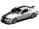 2007 Ford Mustang Shelby GT500 Super Snake Performance White with Matt Black Stripes 1/64 Diecast Model Car MotorHelix & Greenlight GL-1251006A