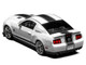 2007 Ford Mustang Shelby GT500 Super Snake Performance White with Matt Black Stripes 1/64 Diecast Model Car MotorHelix & Greenlight GL-1251006A
