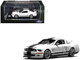 2007 Ford Mustang Shelby GT500 Super Snake Performance White with Matt Black Stripes 1/64 Diecast Model Car MotorHelix & Greenlight GL-1251006A