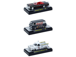 Coca Cola Set of 3 pieces Release 65 Limited Edition to 4800 pieces Worldwide 1/64 Diecast Model Cars M2 Machines 52500-A65