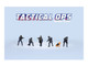 Tactical Ops Bravo Team 6 piece Diecast Figure Set 6 Figures Limited Edition for 1/64 Scale Models American Diorama AD-2439MJ