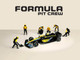 Formula Pit Crew Team Orange 6 piece Diecast Figure Set 6 Figures Limited Edition for 1/64 Scale Models American Diorama AD-2441MJ Formula Pit Crew Team Orange 6 piece Diecast Figure Set 6 Figures Limited Edition for 1/64 Scale Models American Diorama AD-2441MJ