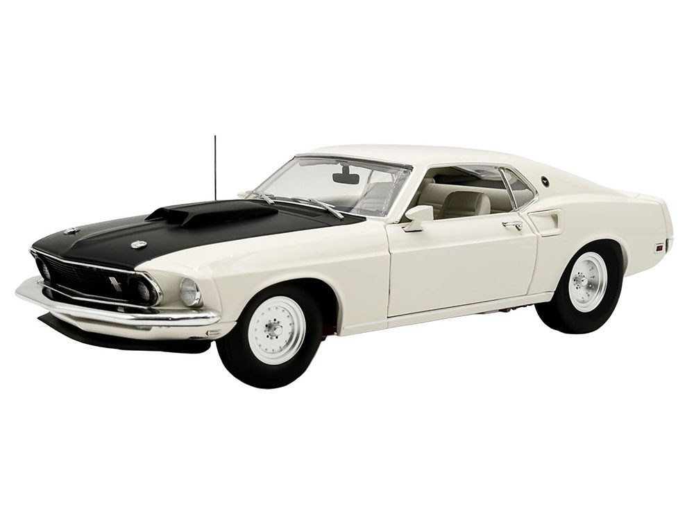 1969 Ford Mustang BOSS 429 "KK1201 Prototype - Unrestored Barn Find" White with Black Hood Limited Edition to 360 pieces Worldwide 1/18 Diecast Model