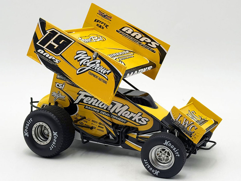 Winged Sprint Car #19 Brent Marks Fenton Marks Racing 2026 1/18 Diecast Model Car ACME A1826003