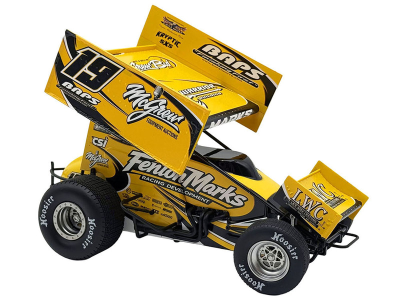 Winged Sprint Car #19 Brent Marks Fenton Marks Racing 2026 1/18 Diecast Model Car ACME A1826003