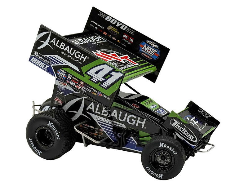 Winged Sprint Car #41 Carson Macedo Albaugh Jason Johnson Racing 2026 1/18 Diecast Model Car ACME A1826007