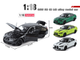 BMW M3 CS LCI White Metallic with Matt Black Top and Hood Stripes 1/18 Diecast Model Car Heimanba H1292W