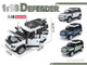 Land Rover Defender 110 Green Metallic with White Top and Roof Rack 1/18 Diecast Model Car Heimanba Q1002A-GRN Land Rover Defender 110 Green Metallic with White Top and Roof Rack 1/18 Diecast Model Car Heimanba Q1002A-GRN