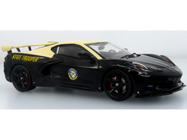2023 Chevrolet Corvette C8 Stingray Police Interceptor Florida Highway Patrol FHP Black with Cream Top 1/43 Diecast Model Iconic Replicas 43-0660